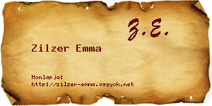 Zilzer Emma névjegykártya